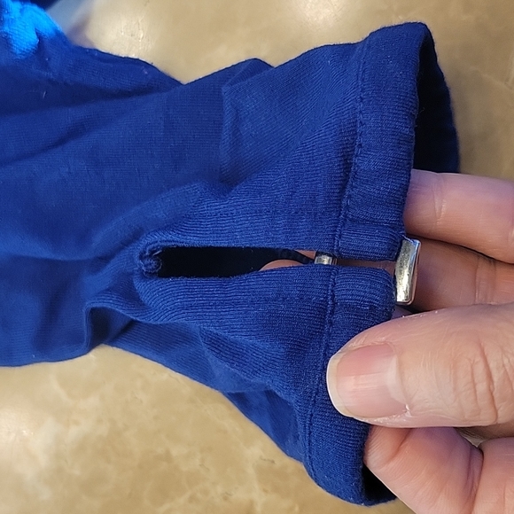 *White House Black Market Cobalt Blue Square Neckline w/ Ruched Front Design, S. - Picture 6 of 15